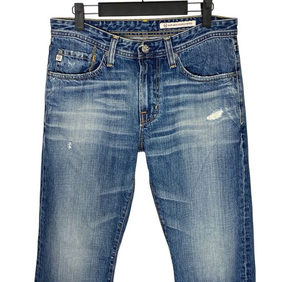 AG Jeans Adriano Goldschmied Protege Mens 32 Denim Y2K Distressed Straight NEW - Picture 5 of 13